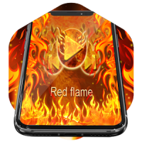 Red flame Music Player Skin
