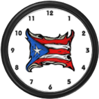 Puerto Rico FlagClock Widget