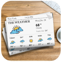 weather information time widget ❄☔️