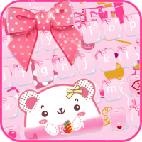 Pink Kitty Bow Keyboard Theme pink bow
