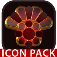 Vesuv icon pack red glow gold black
