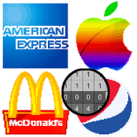 American Logo Color by Number - Pixel Art Coloring