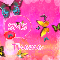 のテーマピンクの素敵なゴー GO SMS Pro Theme