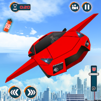 Flying Car Games 2020- Drive Robot Shooting Cars