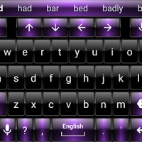 Keyboard Theme Dusk Black Purple