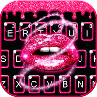 Glitter Drop Sexy Lips Keyboard Theme