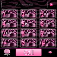 GO Contacts Pink Zebra Theme