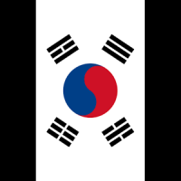 Корейский Наклейка Флаг