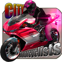 Die Stadt Motorradfahrer