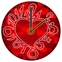 Red Heart Clock