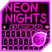 GO Keyboard Pink Neon Theme