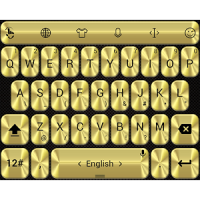 Keyboard Theme Metallic Gold