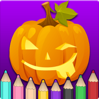 Kids coloring book halloween