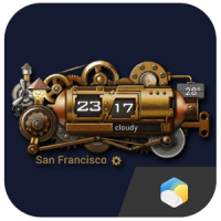 Steampunk Style Weather Widget