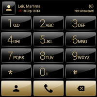 Dialer theme G Black Gold