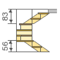 Stairs to 180 ° rotary stages
