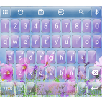 Glass PinkFlow2 Emoji Keyboard