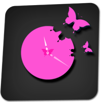 Pink Clock Widget