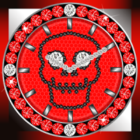 SKULL CLOCK ver5 super red S