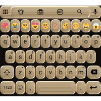 Glitter Gold Emoji Teclado