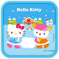 Hello Kitty Playing Snow
