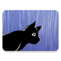 Gato en la lluvia