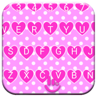 Keyboard Theme Pink Hearts