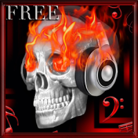 Free Skull on Fire Go Locker theme