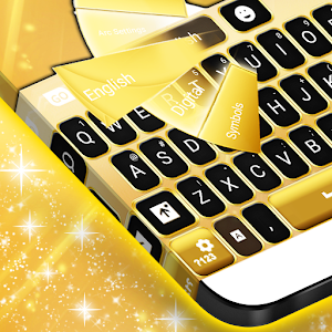 Neon Gold Keyboard Theme