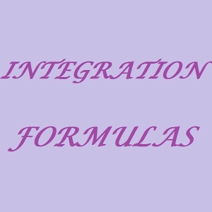 Maths Integration Formulas
