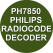 PH7850 Radio Code
Decoder